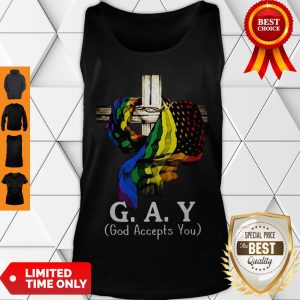 Awesome LGBT Jesus G.a.y God Accepts You Tank Top