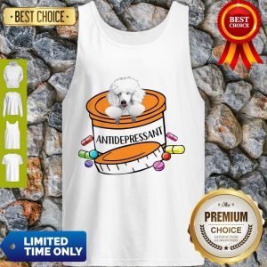 Official White Poodle Antidepressant Tank Top