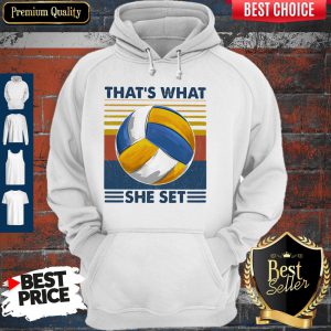 That's What She Set Volleyball Vintage Hoodie