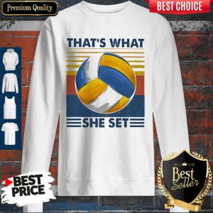 That's What She Set Volleyball Vintage Sweatshirt