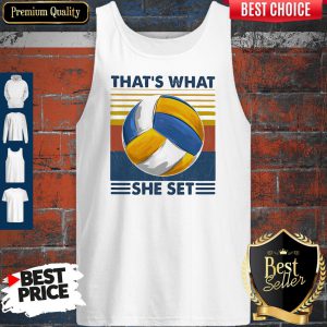 That's What She Set Volleyball Vintage Tank Top