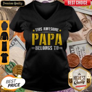 This Awesome Papa Belongs To V-neck