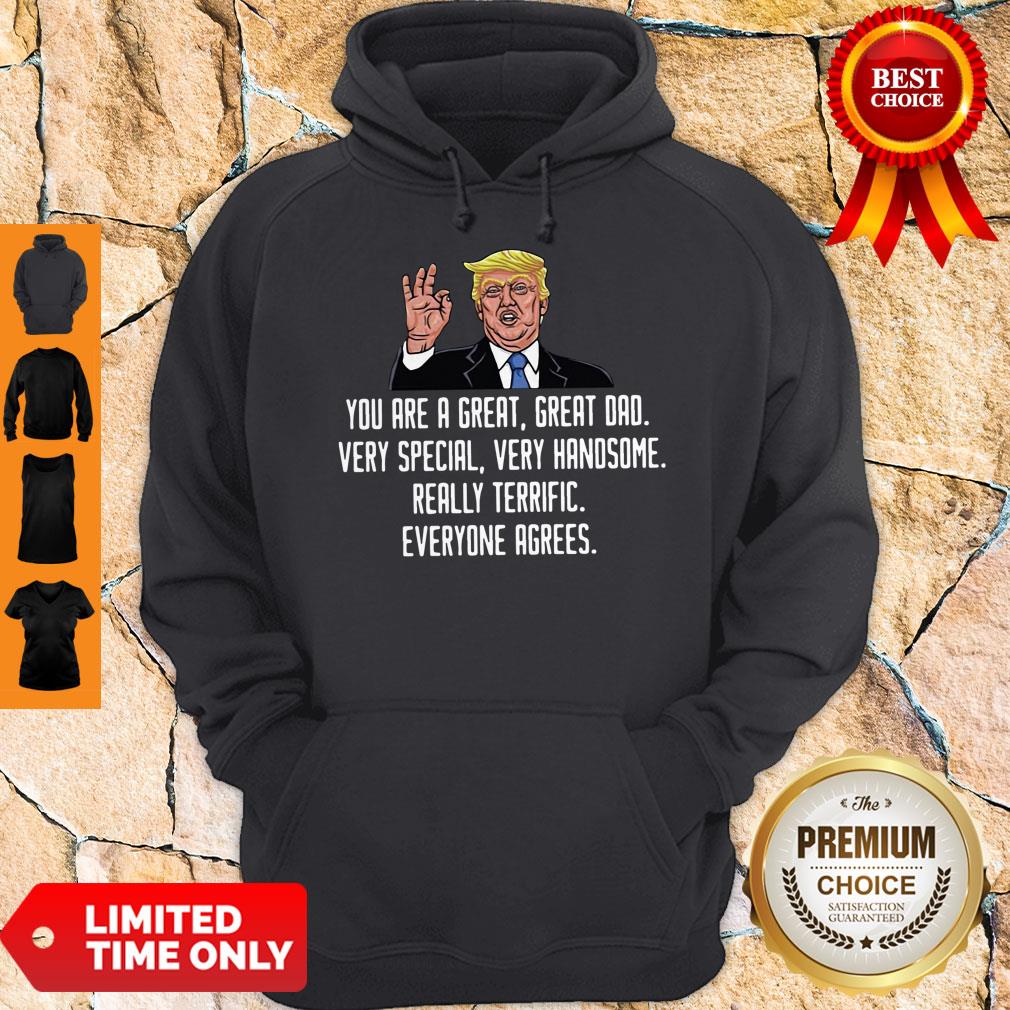 Trump You Are A Great Great Dad Very Special Very Handsome Really Terrific Everyone Agrees Hoodie Trump You Are A Great Great Dad Very Special Very Handsome Really Terrific Everyone Agrees Hoodie