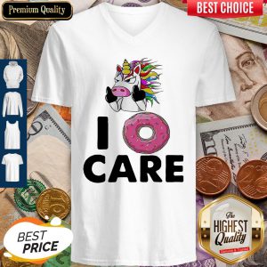 Unicorn Donut I Don’t Care V-neck