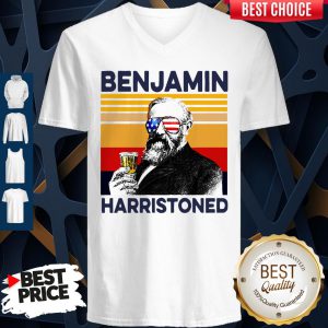 US Drink Benjamin Harristoned Independence Day V-neck