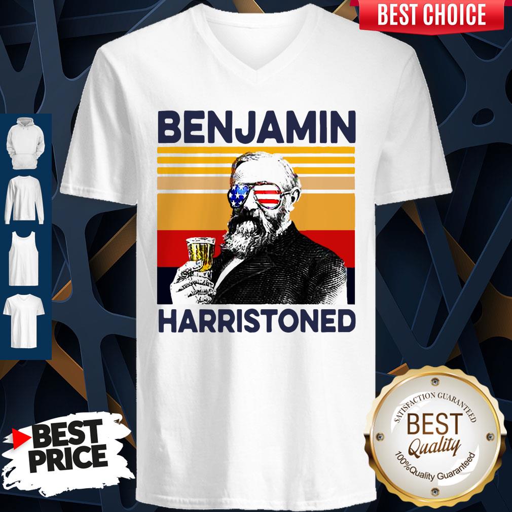 US Drink Benjamin Harristoned Independence Day V-neck US Drink Benjamin Harristoned Independence Day V-neck