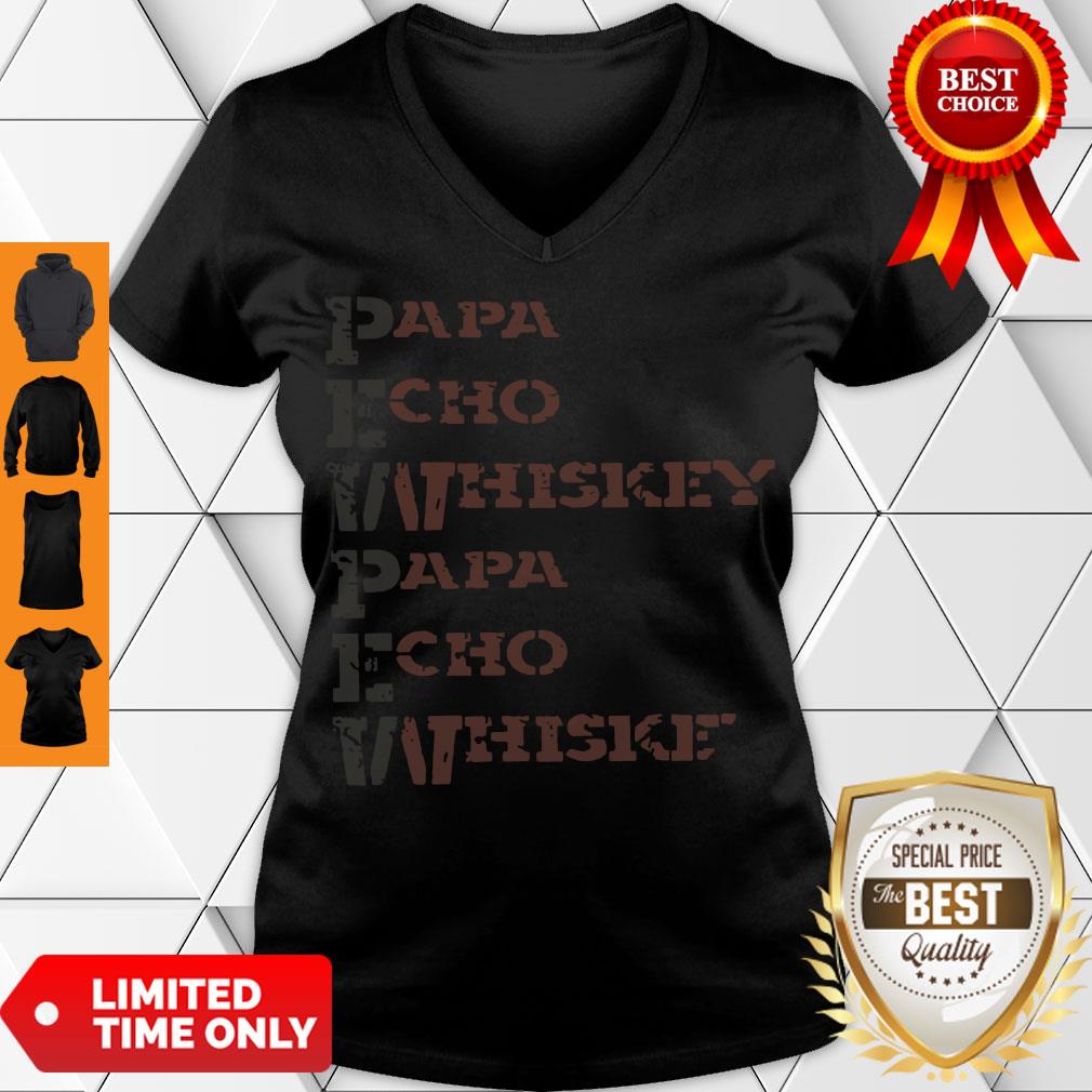 Awesome Papa Echo Whiskey Papa Echo Whiskey V-neck Awesome Papa Echo Whiskey Papa Echo Whiskey V-neck