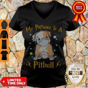 Cute My Patronus Is A Pitbull Mask Coronavirus V-neck