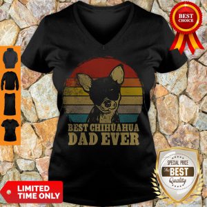 Vintage Best Chihuahua Dad Ever V-neck