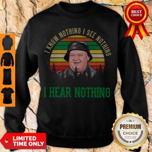 Vintage Sergeant Schultz I Know Nothing I See Nothing I Hear Nothing Sweatshirt