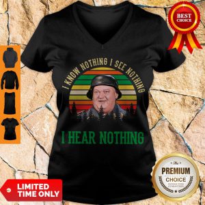 Vintage Sergeant Schultz I Know Nothing I See Nothing I Hear Nothing V-neck