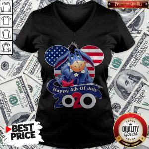 Eeyore Happy 4th Of July 2020 American Flag V-neck