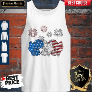 Independence Day Peacocks Wear Bow Tie Firework Tank Top