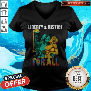 Liberty And Justice For All Lgbt V-neck