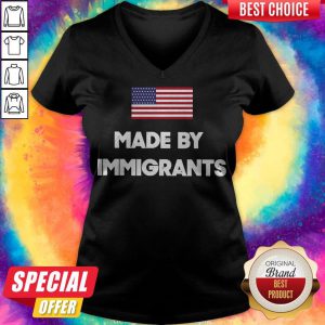 Made By Immigrants American Flag V-neck