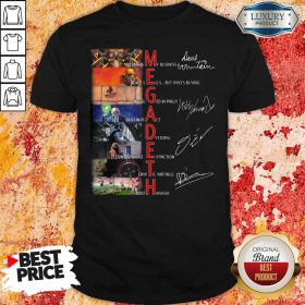 Megadeth Band Members Signatures Shirt