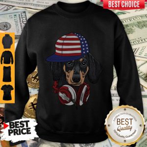 Official 4 Of July Dachshund Listening Music Sweatshirt