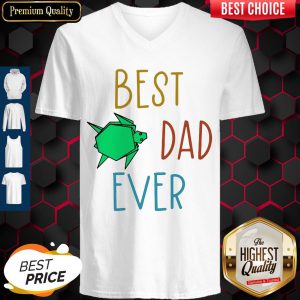 Official Best Dad Ever Turtle V-neck