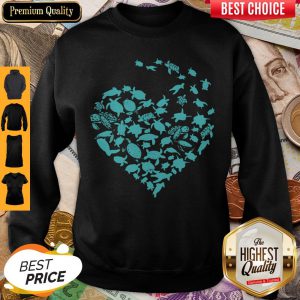 Official Love Sea Turtles Heart Sweatshirt