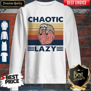 Official Sloth Chaotic Lazy Vintage Sweatshirt