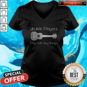 Ukulele Player Play With Tiny Things V-neck