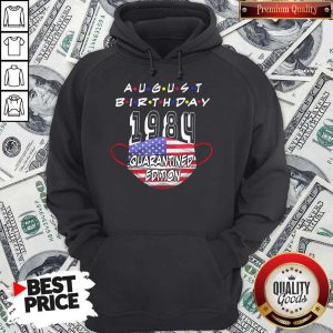 August Birthday 1984 Face Mask Quarantine Edition American Flag Hoodie