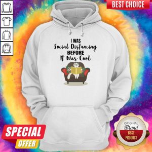Cat Read Book I Was Social Distancing Before It Was Cool Hoodie