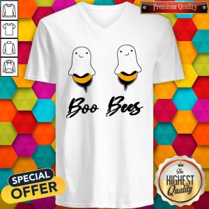 Good Ghost Boo Bees Halloween V-neck