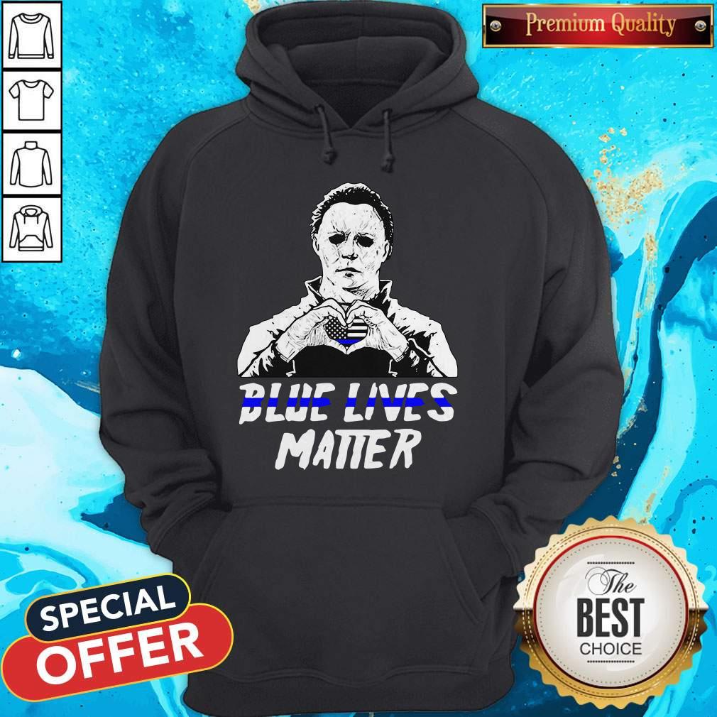 Halloween Michael Myers Blue Lives Matter Heart American Flag Independence Day Hoodie Halloween Michael Myers Blue Lives Matter Heart American Flag Independence Day Hoodie
