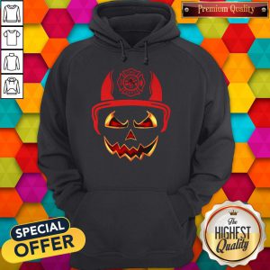 Happy Halloween Skull Firefighter Hoodie