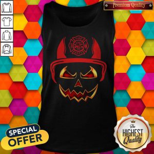 Happy Halloween Skull Firefighter Tank Top