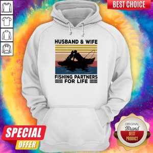 Husband And Wife Fishing Partners For Life Vintage Hoodie