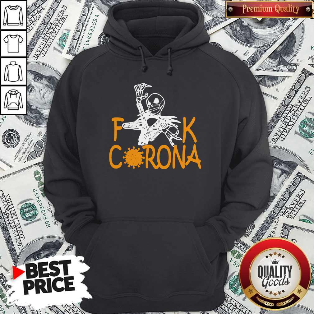 Jack Skellington Face Mask Fuck Corona Hoodie Jack Skellington Face Mask Fuck Corona Hoodie
