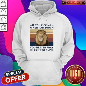 Lion If You Kick Me When I Am Down You Better Pray I Don’t Get Up Vintage Hoodie