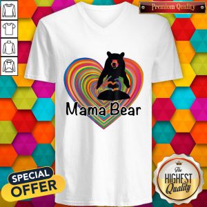 Mama Bear Lgbt Mom Gift V-neck