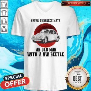 Never Underestimate An Old Man With A VW Beetle V-neck