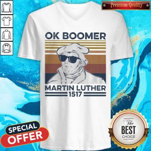 Ok Boomer Martin Luther 1517 Vintage V-neck