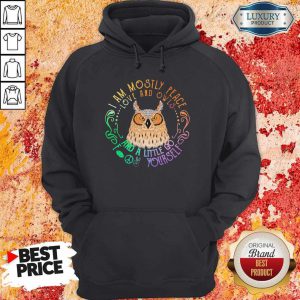 Owl I Am Mostly Peace Love And Owls And A Little Go Yourself Hoodie