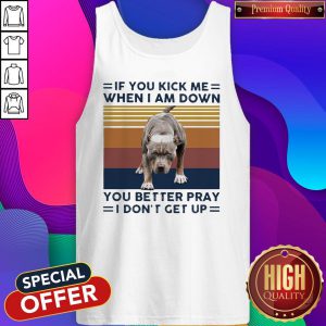 Pitbull If You Kick Me When I Am Down You Better Pray I Don’t Get Up Vintage Tank Top