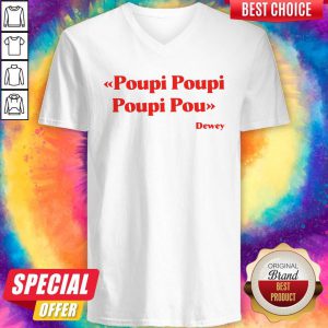 Premium Triple Poupi Poupi Poupi Pou Dewey V-neck
