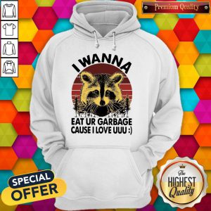 Raccoon I Wanna Eat Your Garbage Cause I Love You Vintage Hoodie