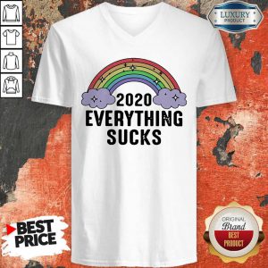 Rainbow 2020 Everything Sucks V-neck