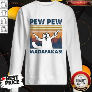Simon's Cat Pew Pew Madafakas Vintage Sweatshirt