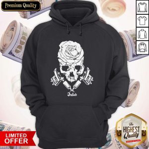 Top Skull Floral Jnked Hoodie