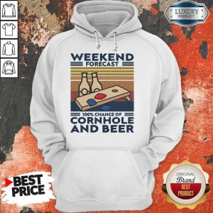 Weekend Forecast 100% Chance Of Cornhole And Beer Vintage Hoodie