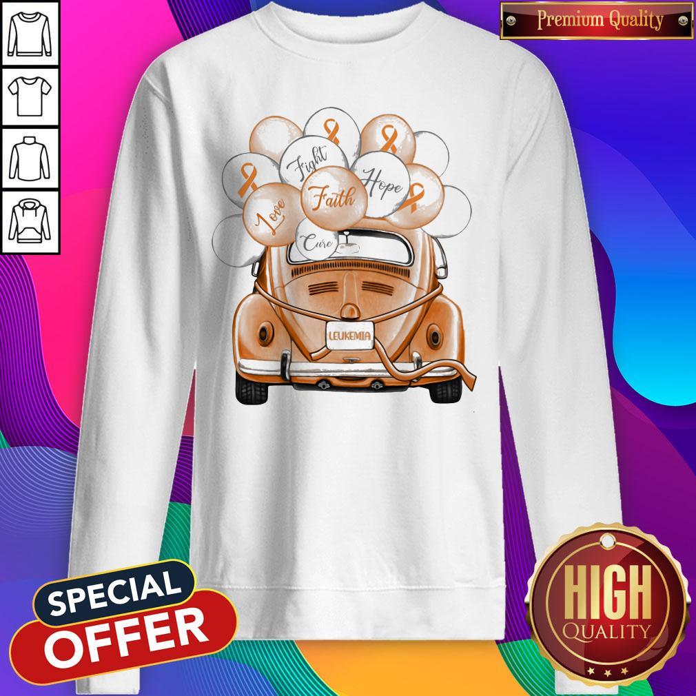 Cute Leukemia Fight Faith Hope Love Cure Car Balloon Shirt