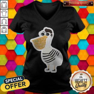 Duck Stop Acting Like A Disgruntled Pelican v-neck