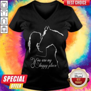 Girl Kiss Horse You Are My Happy Place v-neck