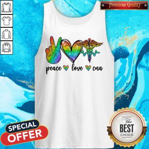 Good LGBT Diamond Peace Love CNA tank Top