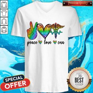 Good LGBT Diamond Peace Love CNA v-neck